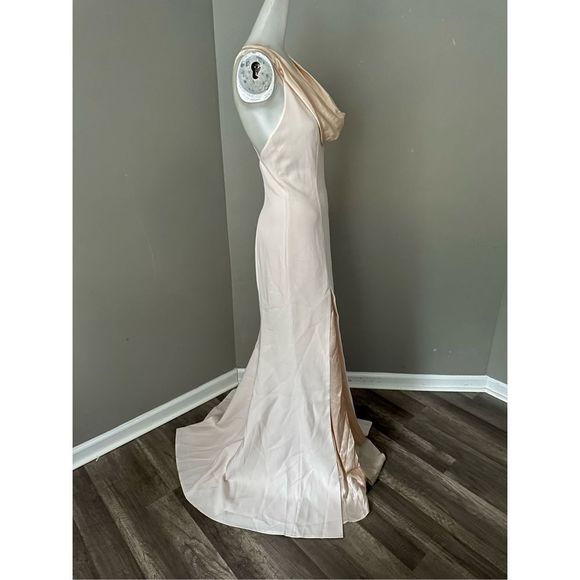 Cinq a Sept Women's Jill Cowlneck Gown in Pearl US 4 $795 - Picture 7 of 9